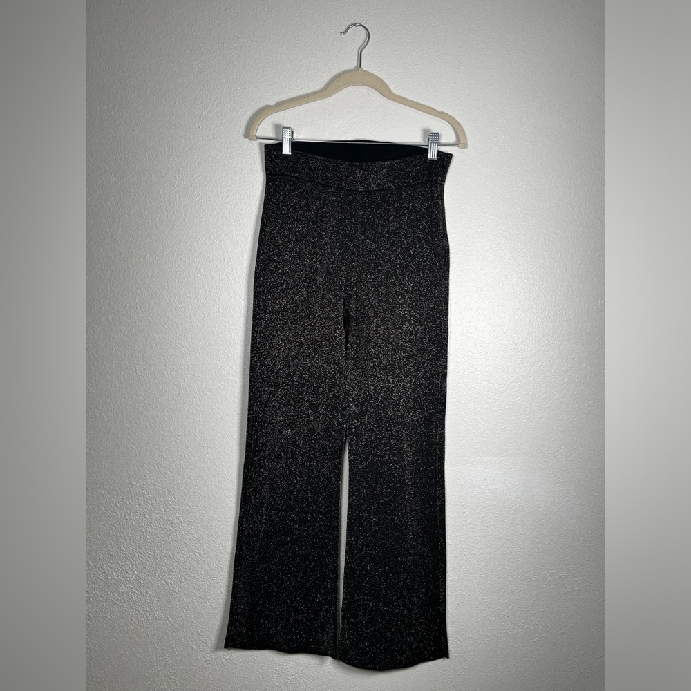 Soft Surroundings black sparkle stretch pants size extra small